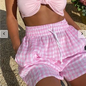Lou High Waist Shorts - Pink Picnic
